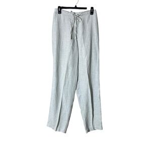 Express Womens‎ Linen Wide Leg Pants Size 4 Beachy Bohemian Lagom Quiet Luxury